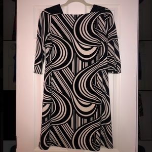 black and white Eliza J patterned dress